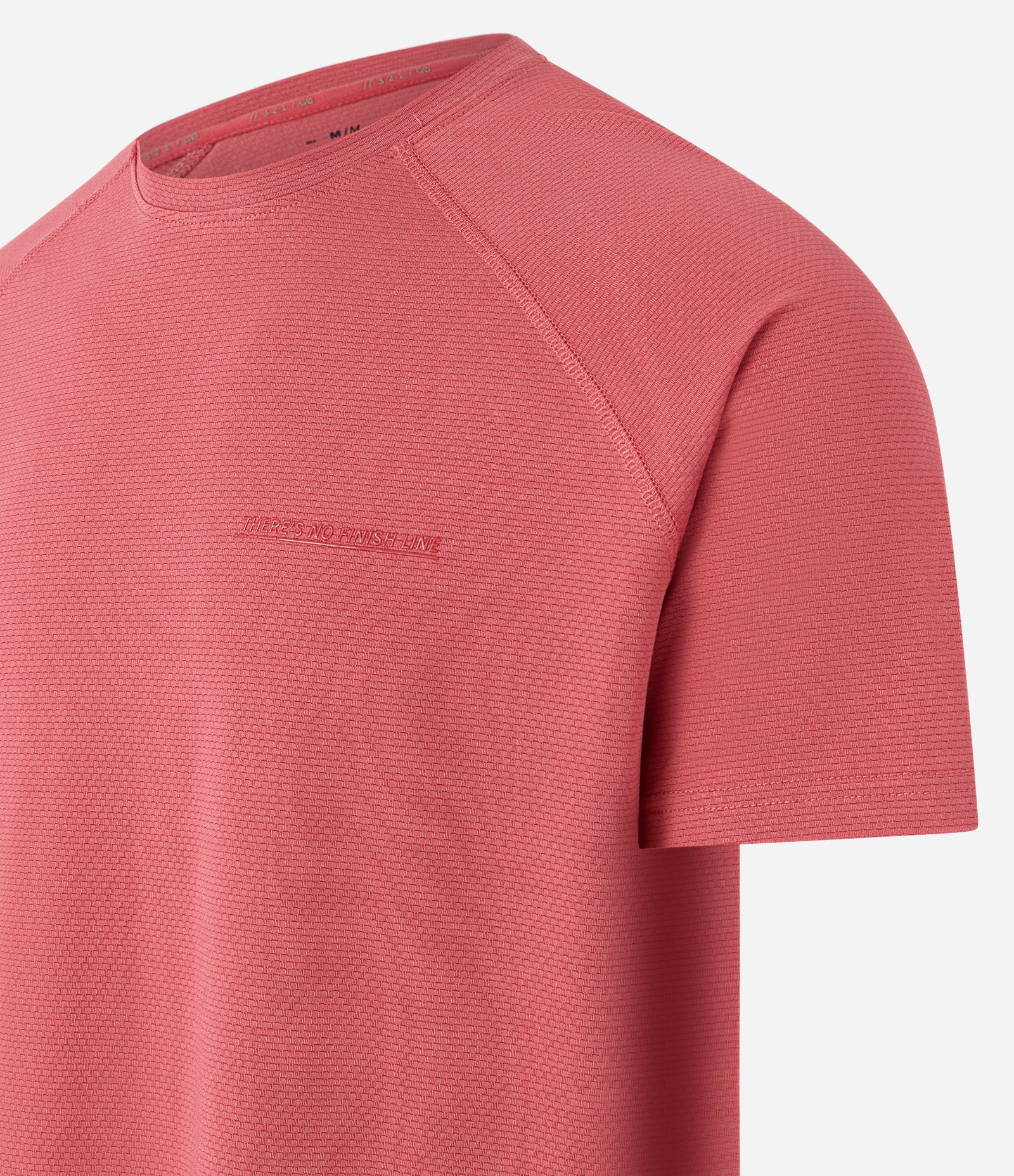 Camiseta Regular Esportiva em Tecnologia Dry com Estampa em Alto Relevo Rosa 5