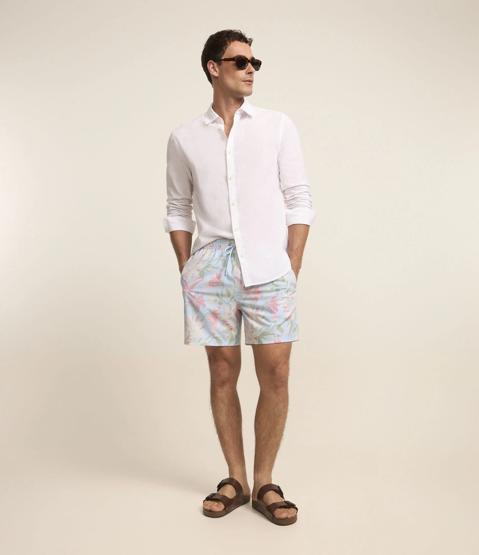 Bermuda em Microfibra com Estampa Floral Multicores 1