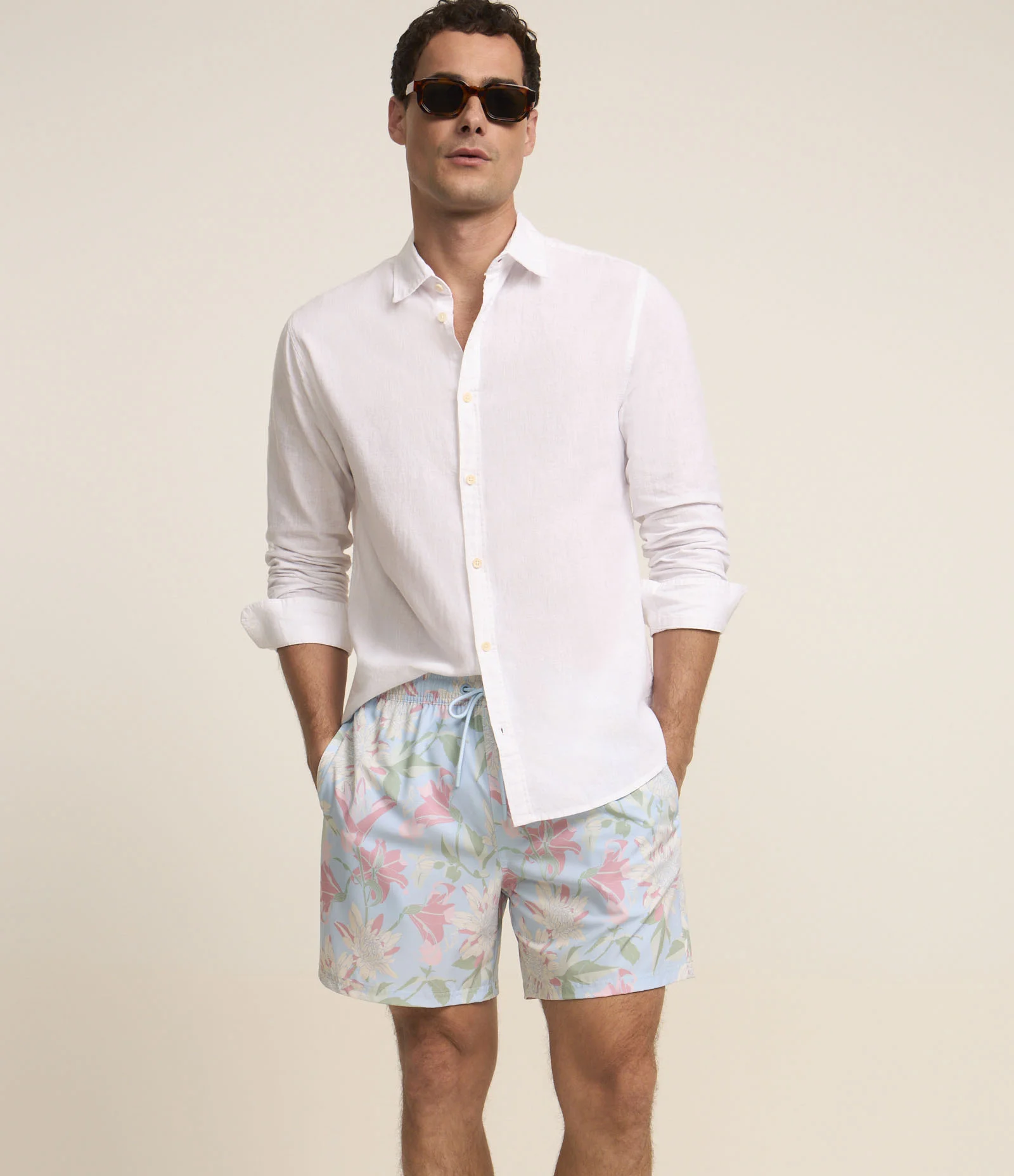 Bermuda em Microfibra com Estampa Floral Multicores 2