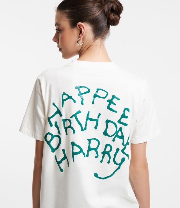 Camiseta Alongada em Algodão com Estampa Bolo Harry Potter