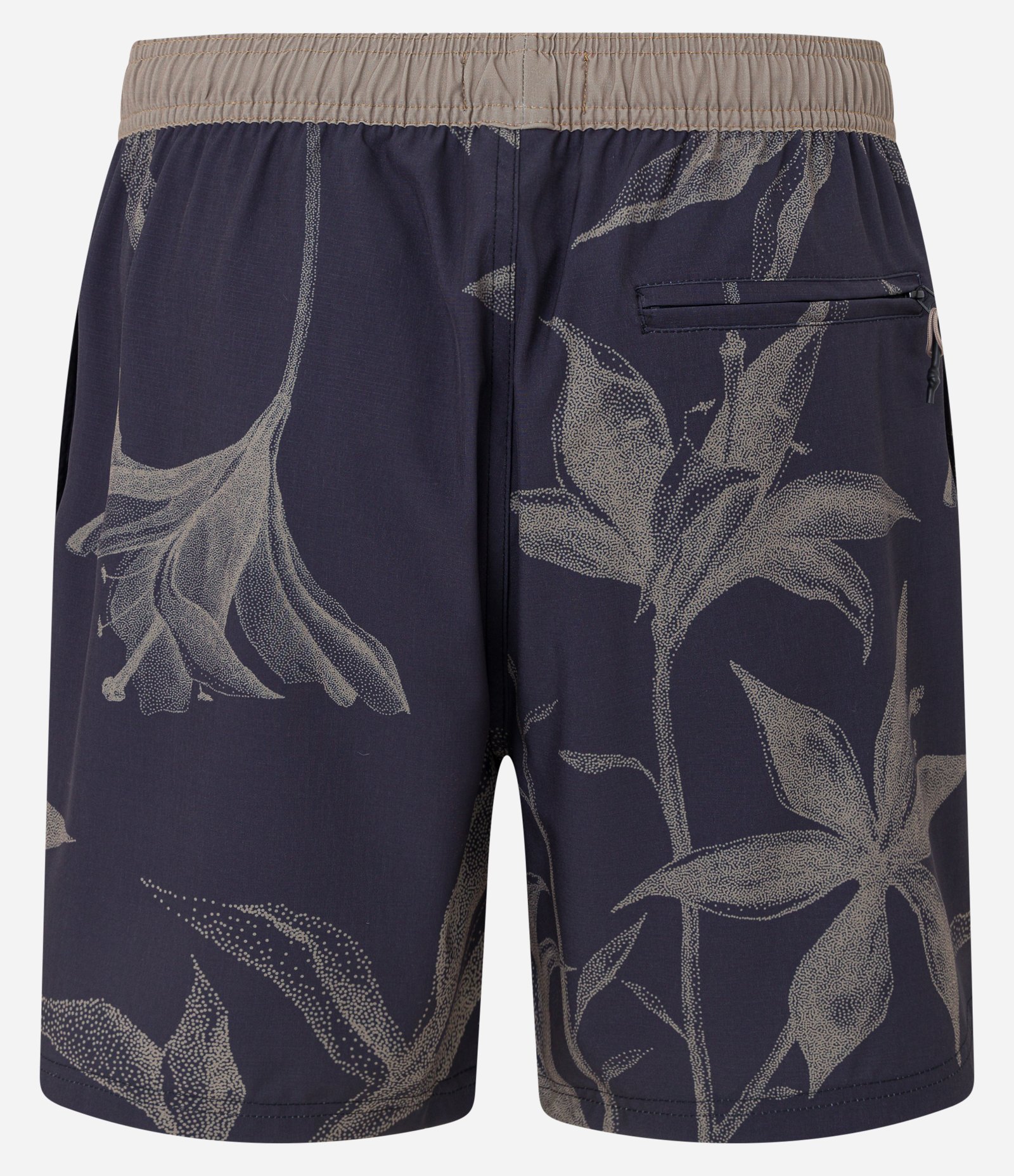 Bermuda Rip Stop em Microfibra com Estampa Floral Preto 6