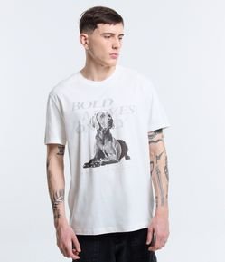 Camiseta Comfort em Algodão com Estampa Dog