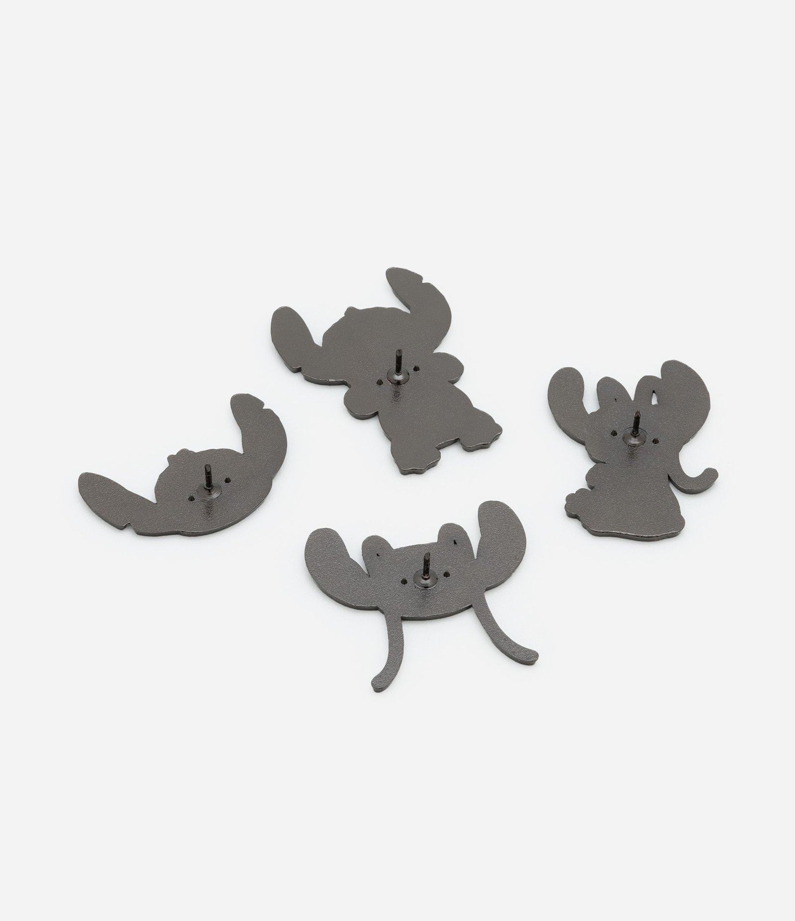 Kit 04 Broches em Metal do Stitch e Angel Azul/Lilás 2