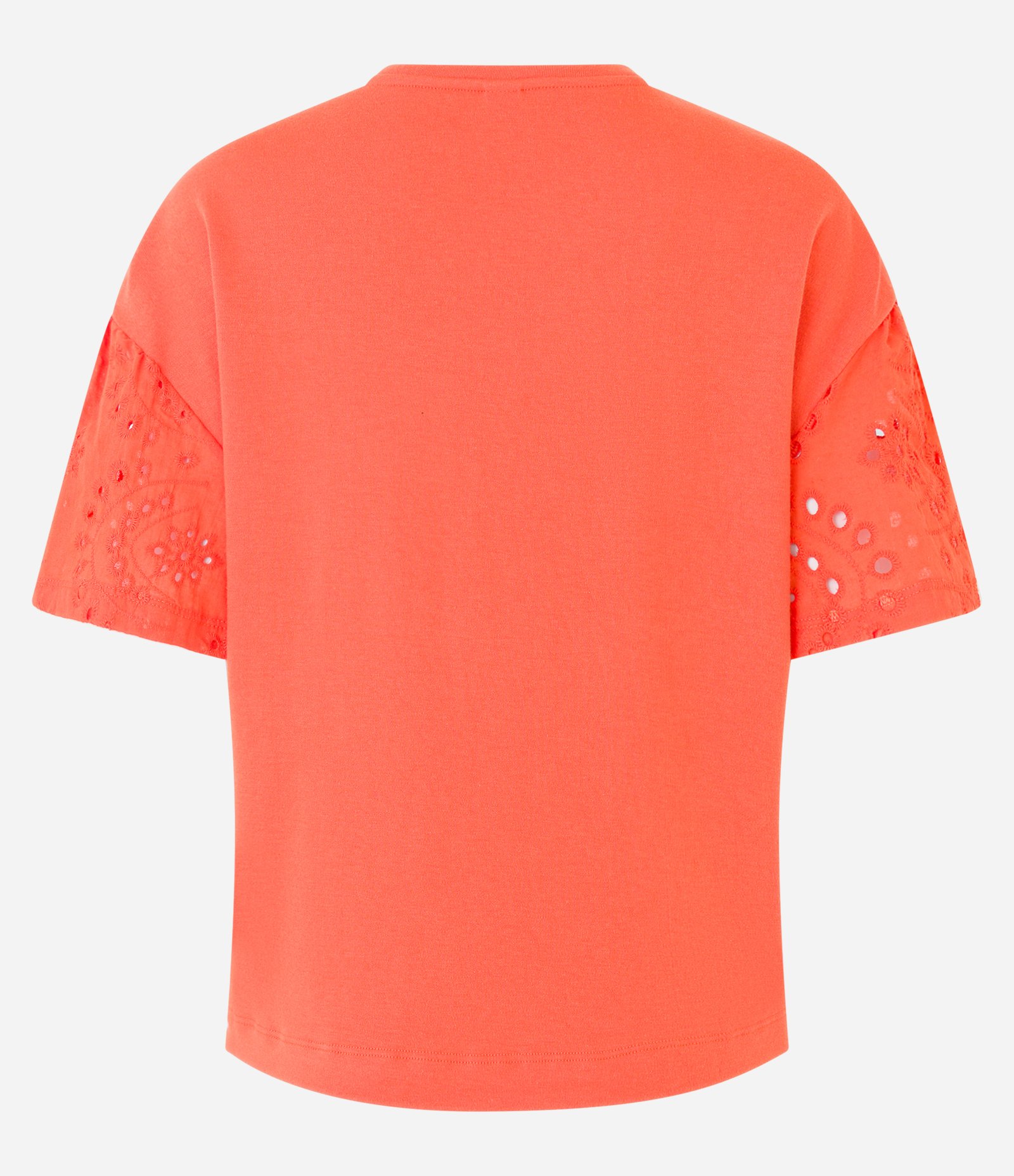Blusa em Suedine com Recorte Bufante na Manga e Texturas Laise Laranja 2