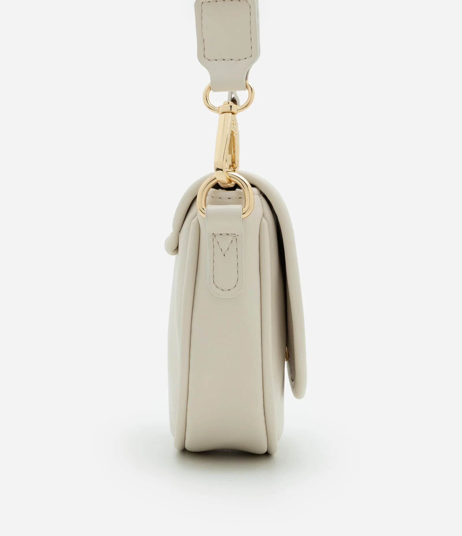 Bolsa Transversal Infantil em PU com Lettering Metalizado - Tam U Off White 2