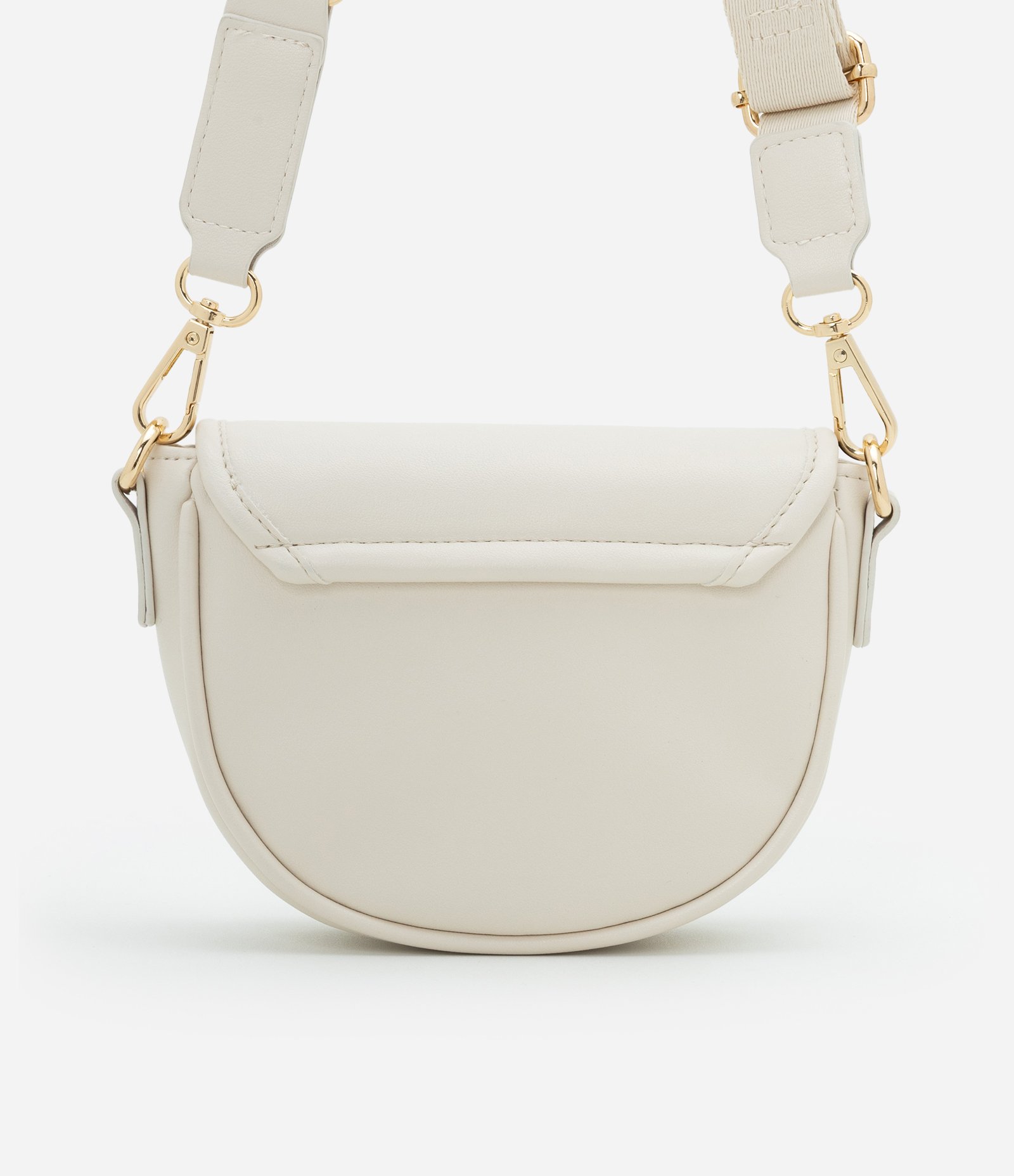 Bolsa Transversal Infantil em PU com Lettering Metalizado - Tam U Off White 3
