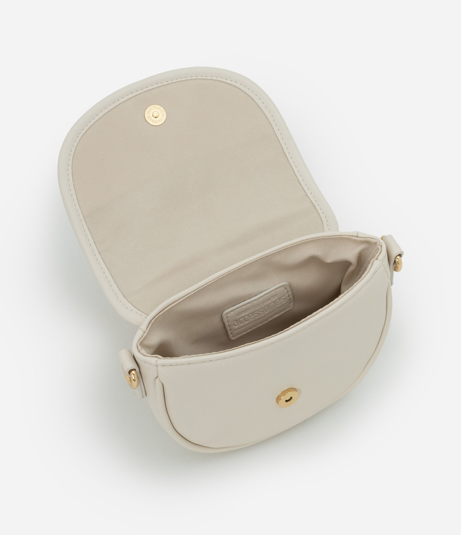 Bolsa Transversal Infantil em PU com Lettering Metalizado - Tam U Off White 6