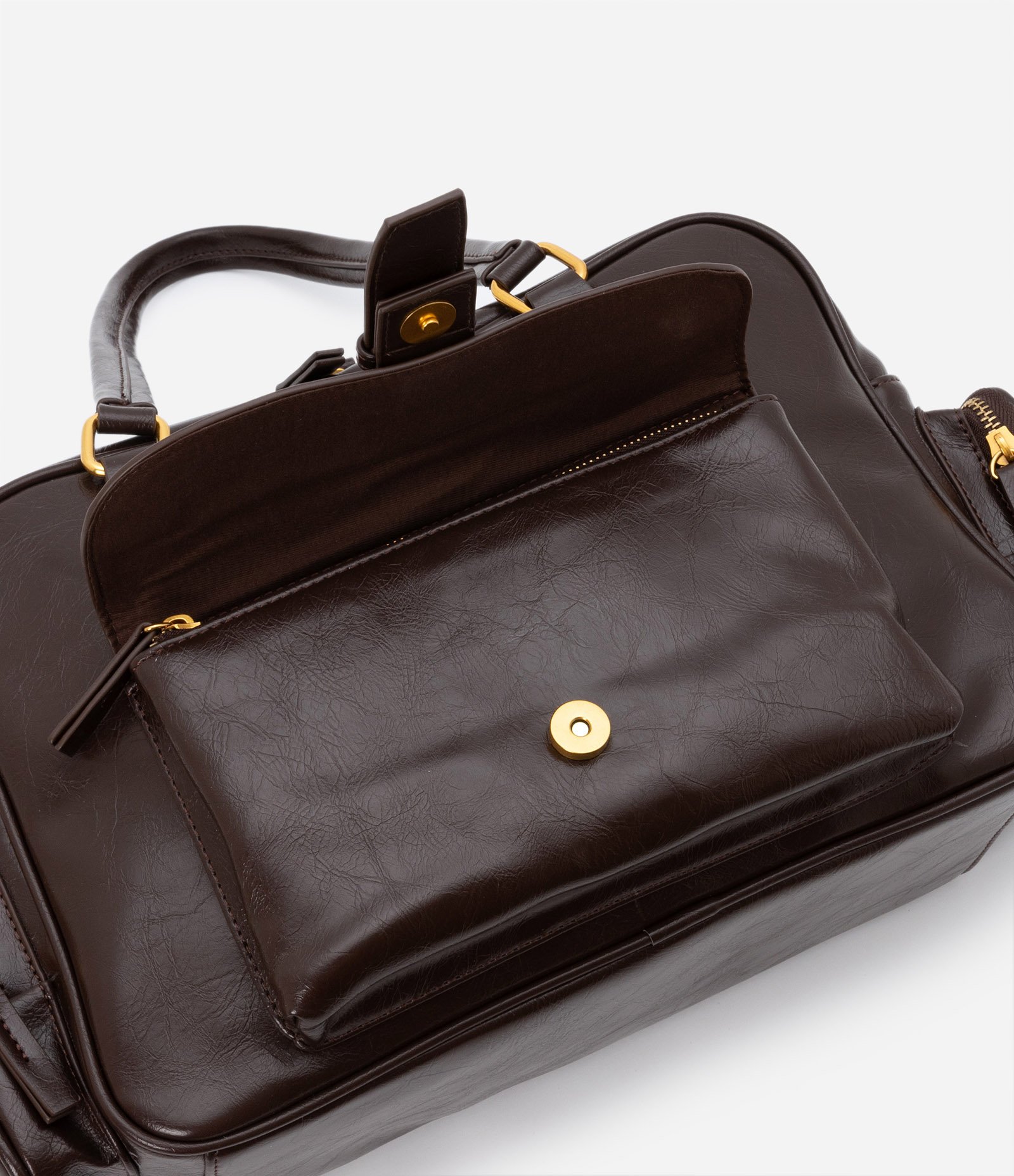 Bolsa Shoulder Grande em Pu com Bolso Frontais e Laterais U 5