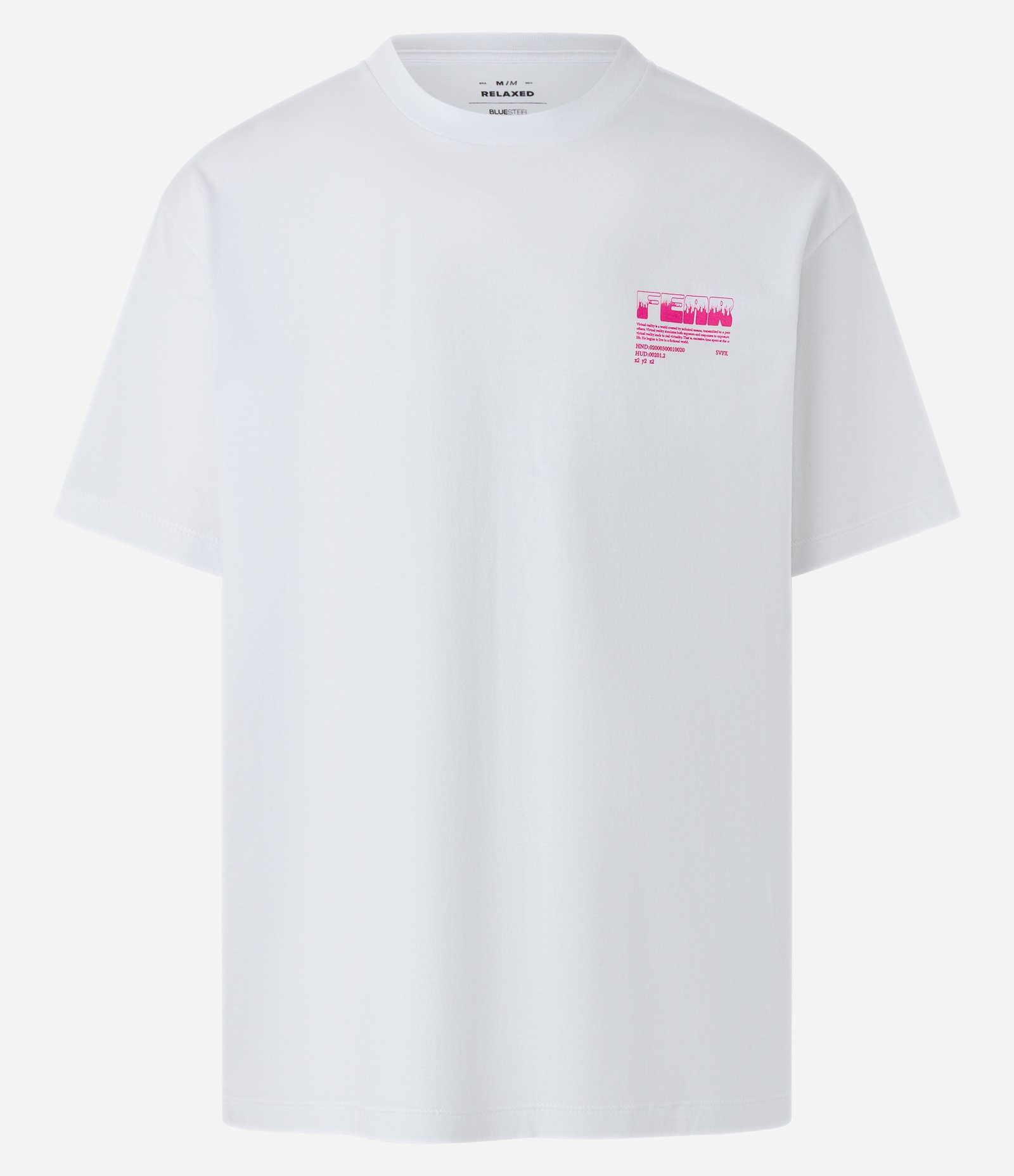 Camiseta Relaxed em Algodão com Estampa Fear Cosmic Branco 6
