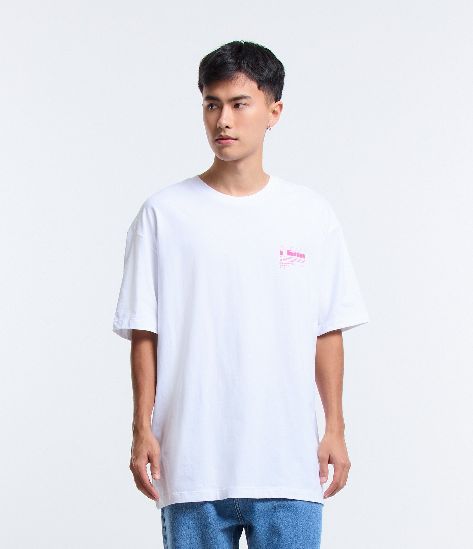 Camiseta Relaxed em Algodão com Estampa Fear Cosmic Branco 1