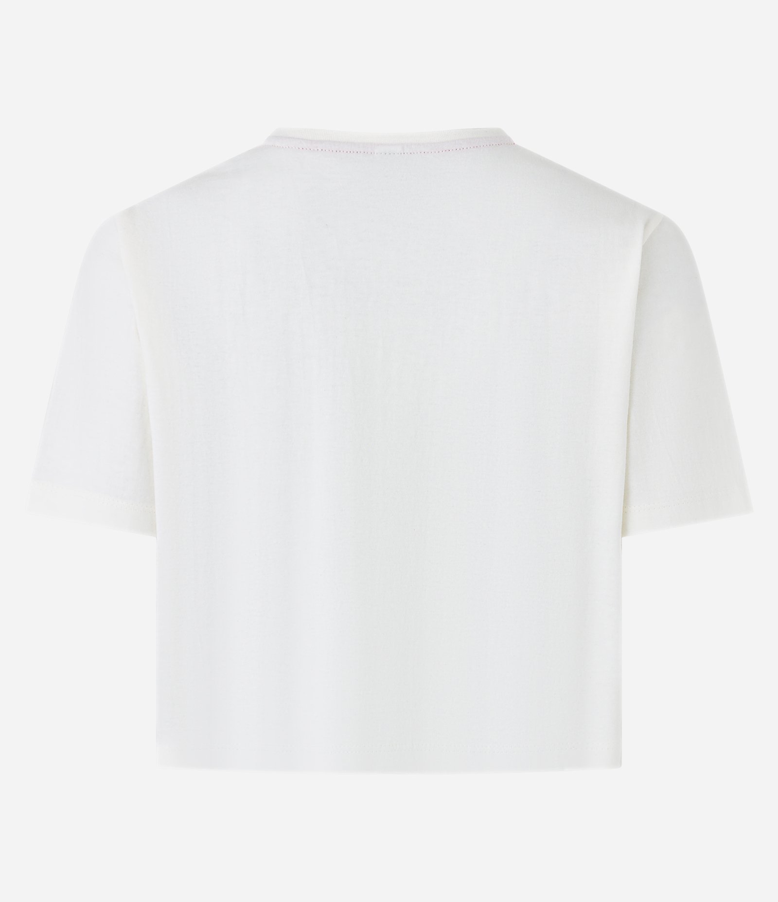 Blusa T-shirt em Algodão com Fundo Quadriculado e Estampa Raio de Sol Branco 6