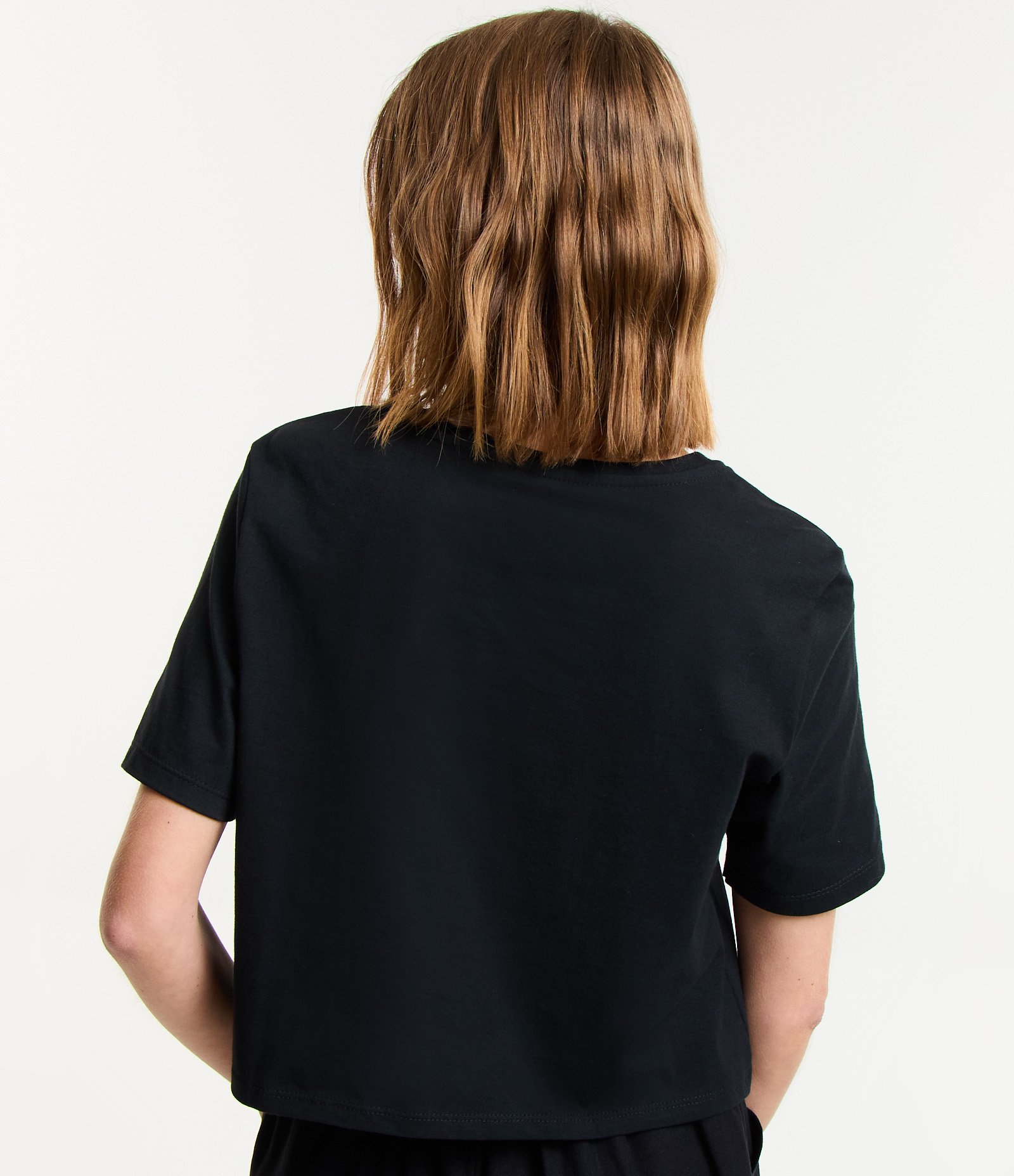 Blusa T-shirt em Algodão com Estampa Fruta Tropical Preto 3