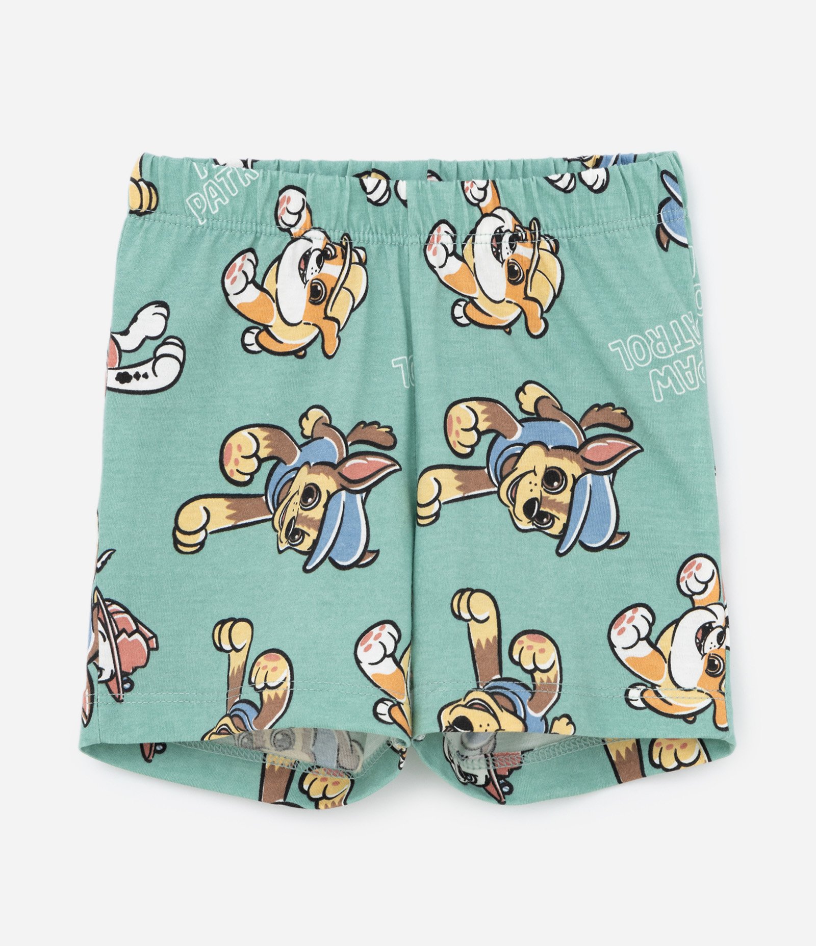 Pijama Infantil Curto Estampa Patrulha Canina - Tam 2 a 4 anos Verde 9