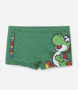 Sunga Boxer Infantil Estampa Yoshi Super Mario - Tam 1 a 4 Anos
