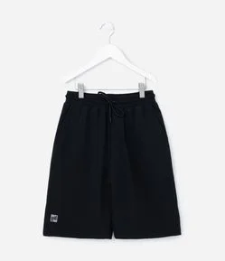 Bermuda Infantil em Moletom com Bolsos - Tam 5 a 14 Anos