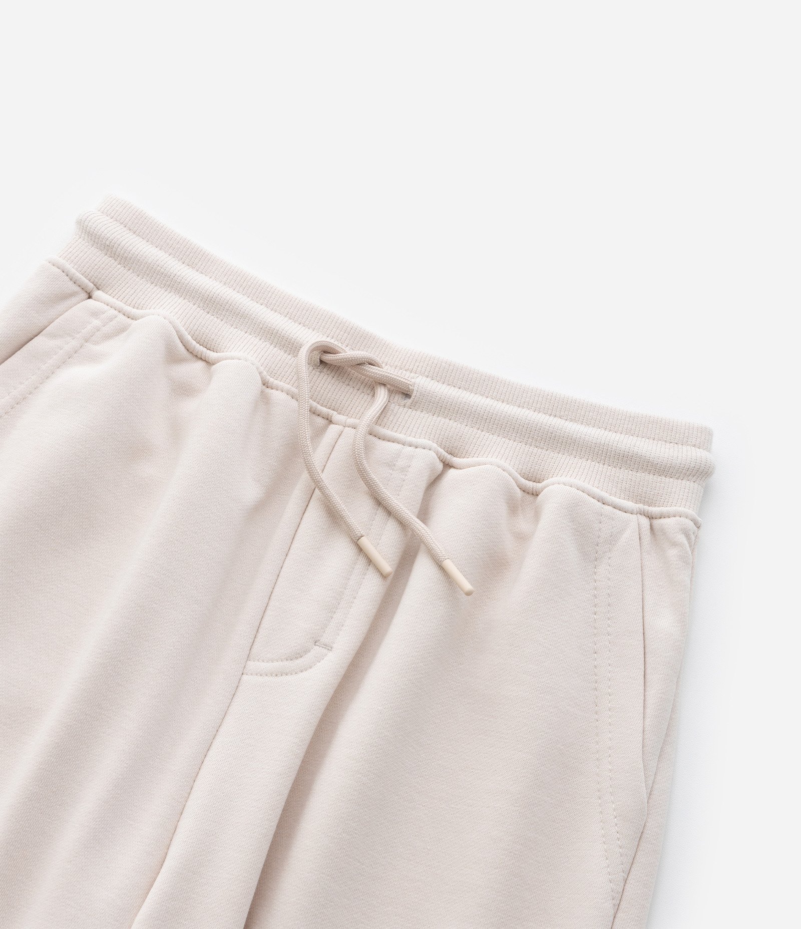 Bermuda Infantil em Moletom com Bolsos - Tam 5 a 14 Anos Bege 5