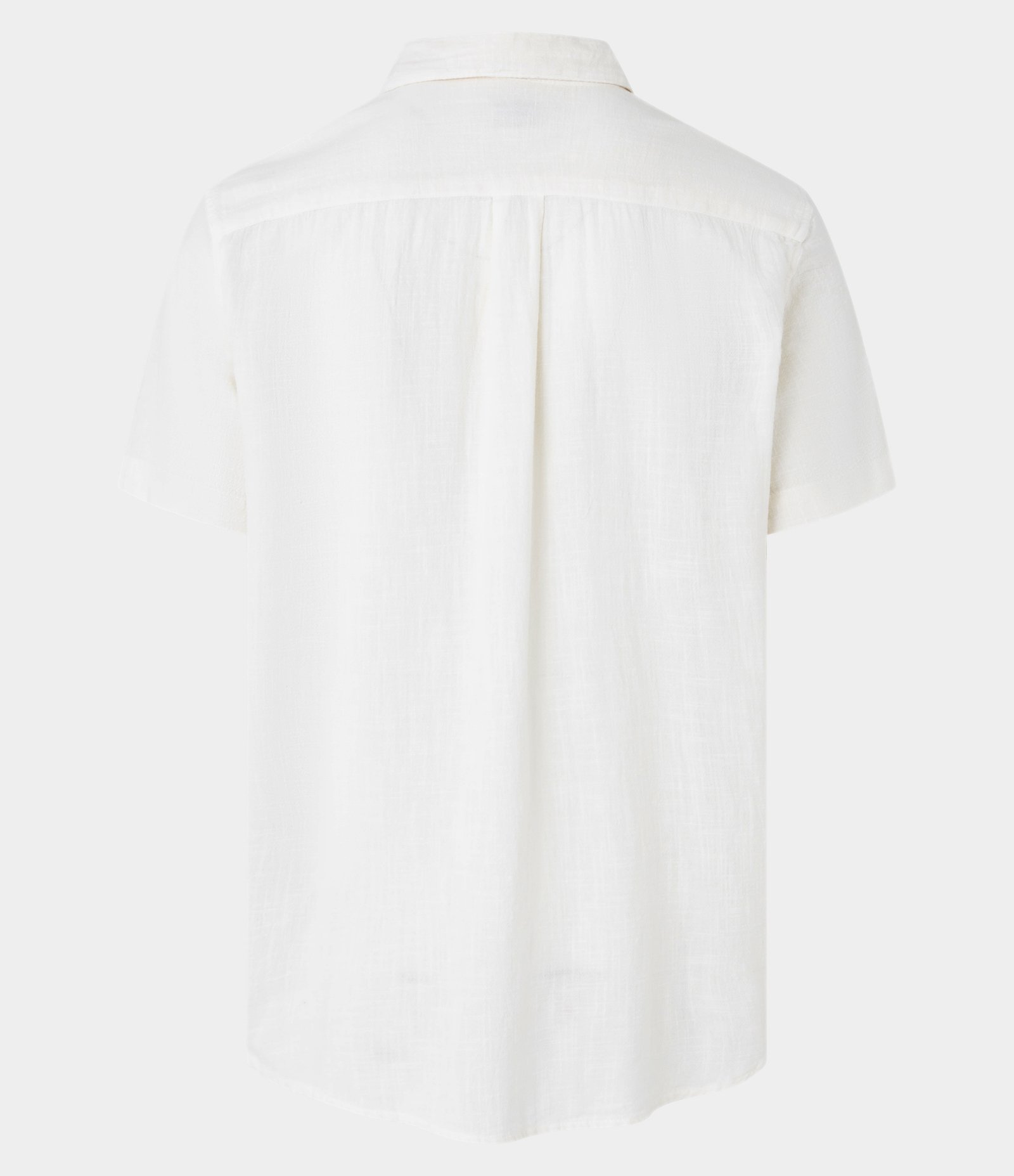 Camisa Regular em Algodão com Textura Rajada Off White 7
