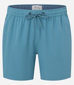 Bermuda de Banho com Cós Elástico e Bolsos