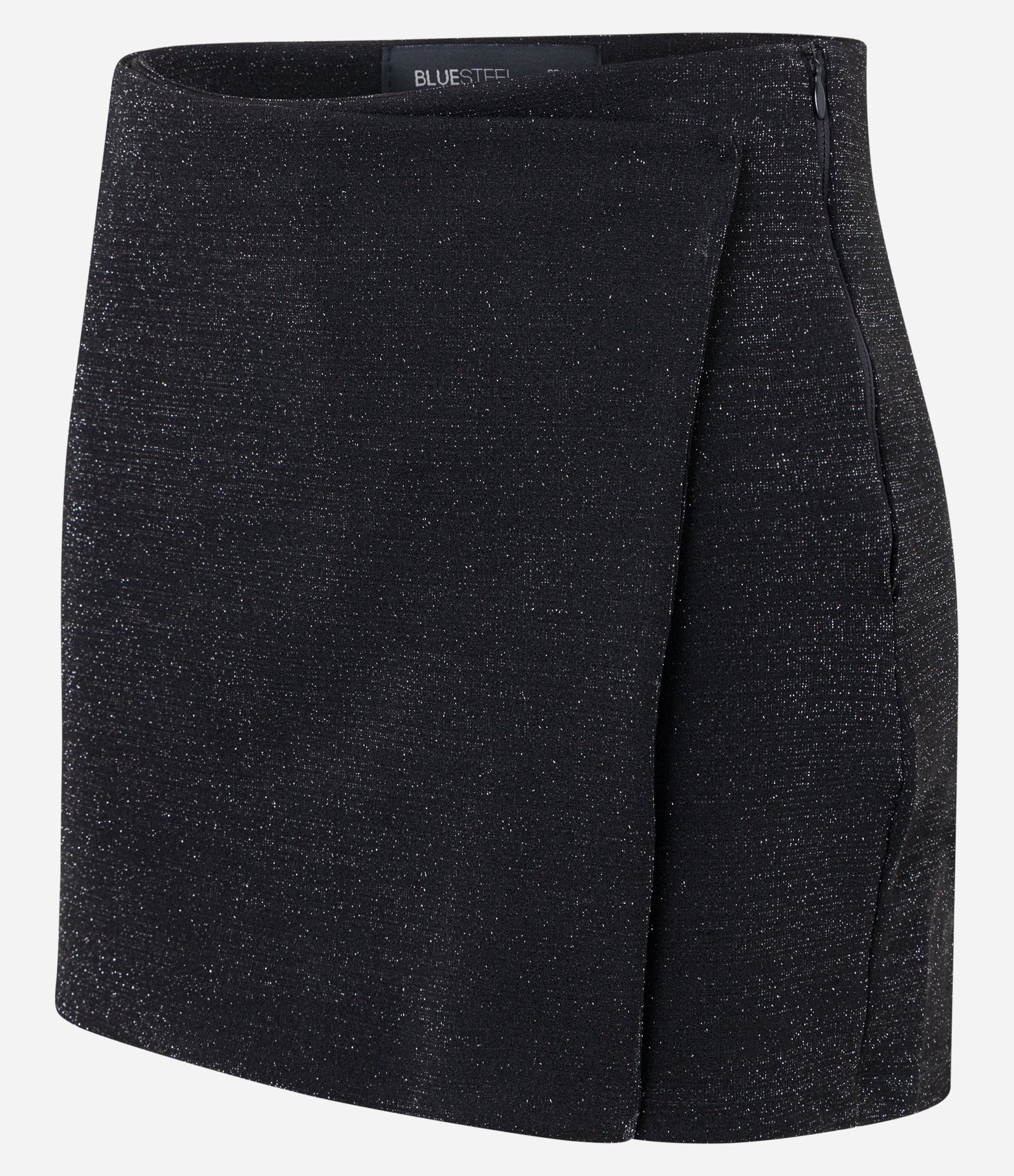 Short Saia Curto em Malha Metalizada Preto 6