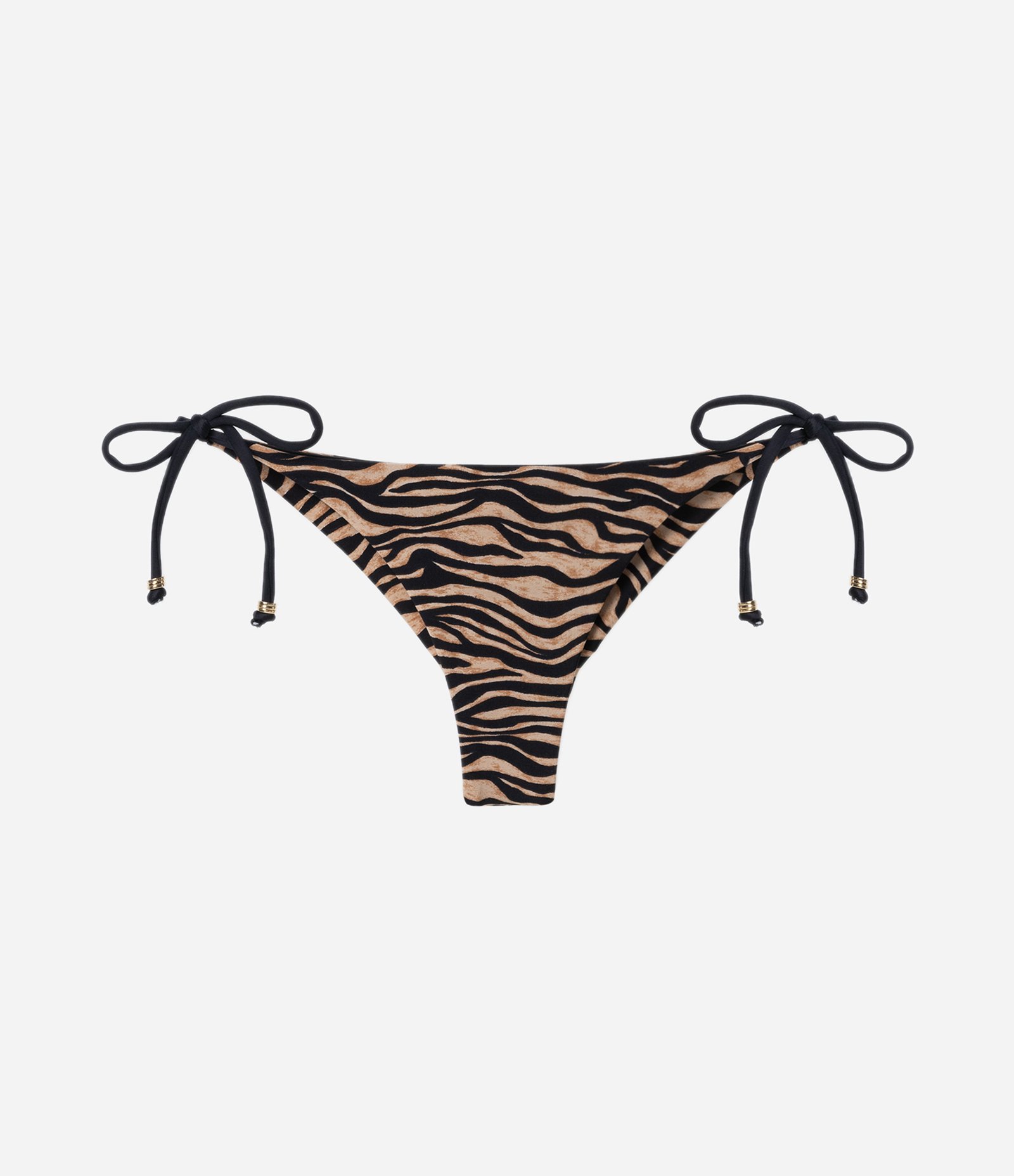 Biquíni Calcinha Lacinho em Microfibra com Estampa de Zebra Preto 5