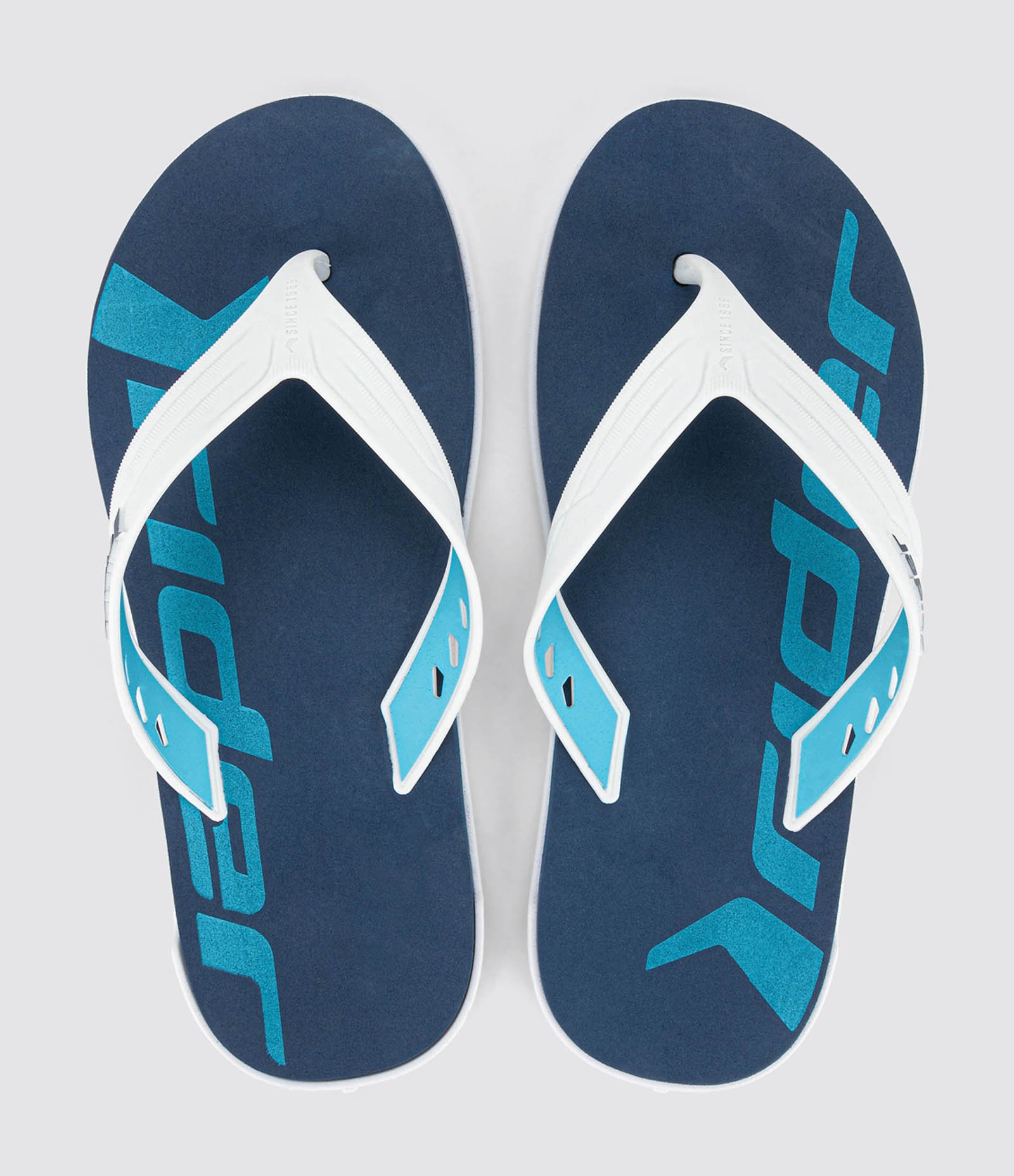 Chinelo com Tiras Largas e Detalhes Contrastantes Rider Azul 1