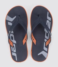 Chinelo com Tiras Largas e Detalhes Contrastantes Rider