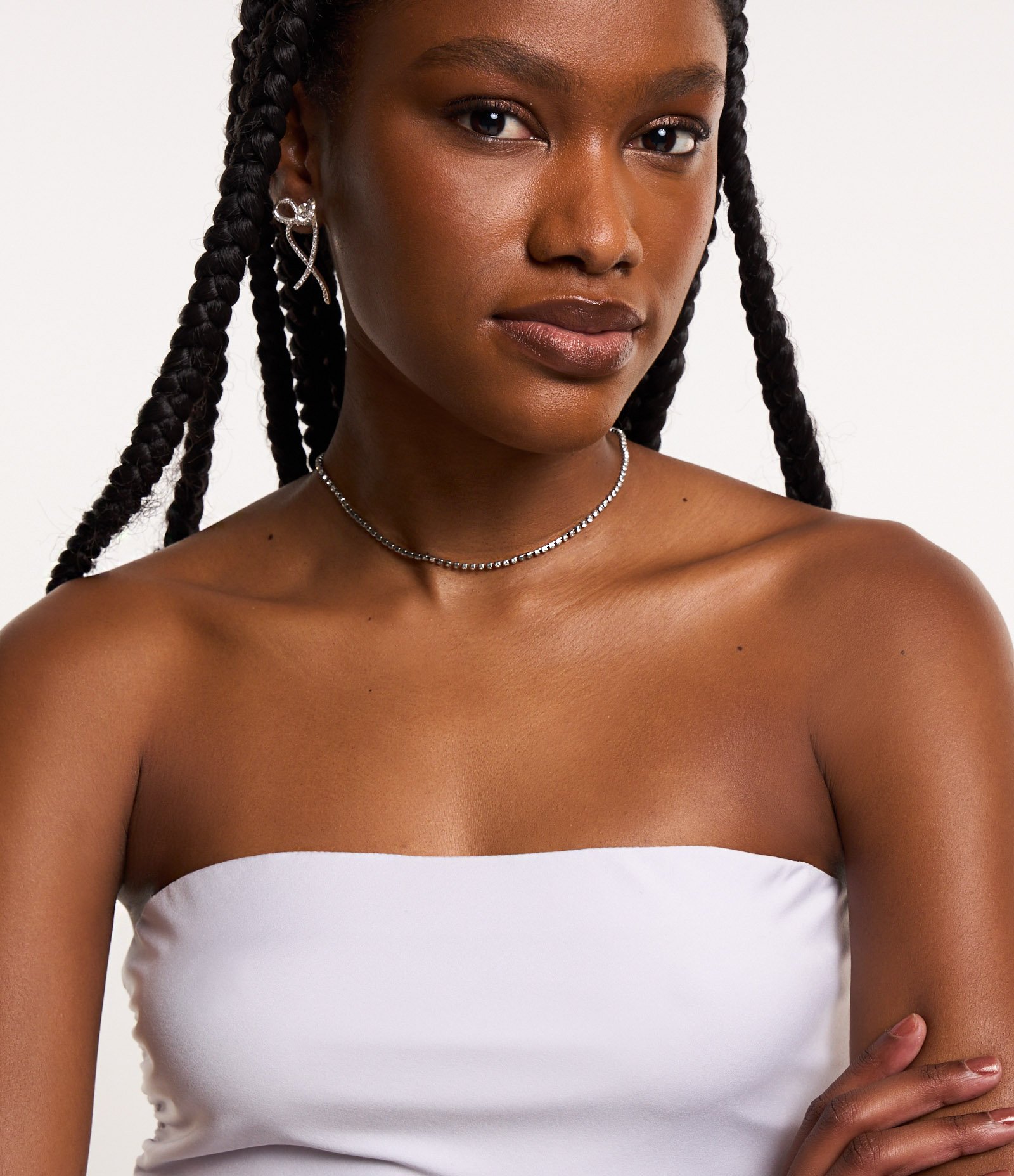 Vestido Midi em Meia Malha Tomara que Caia com Franzido na Lateral Lilás 4