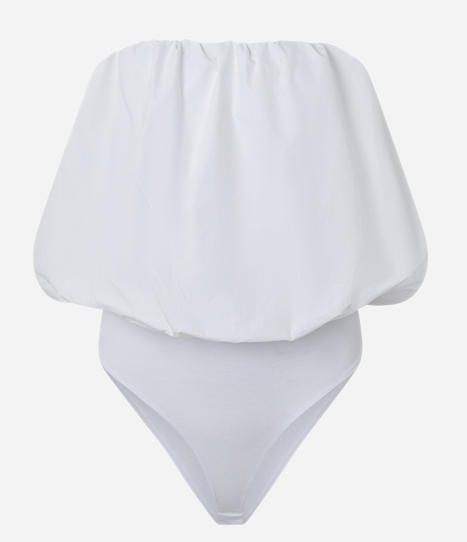 Body Tomara que Caia em Tricoline com Efeito Balonê Branco Neve 7
