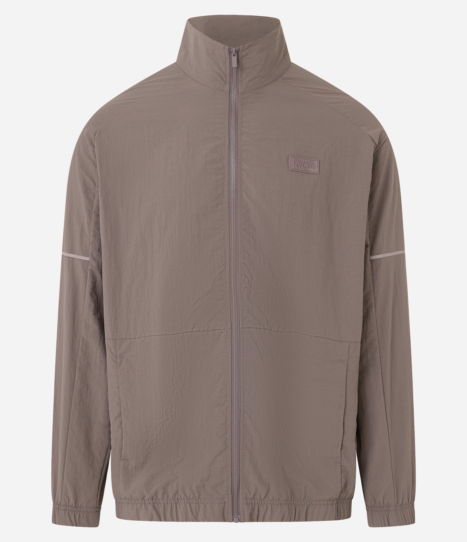 Jaqueta Esportiva de Futebol com Fechamento Frontal Marrom 7