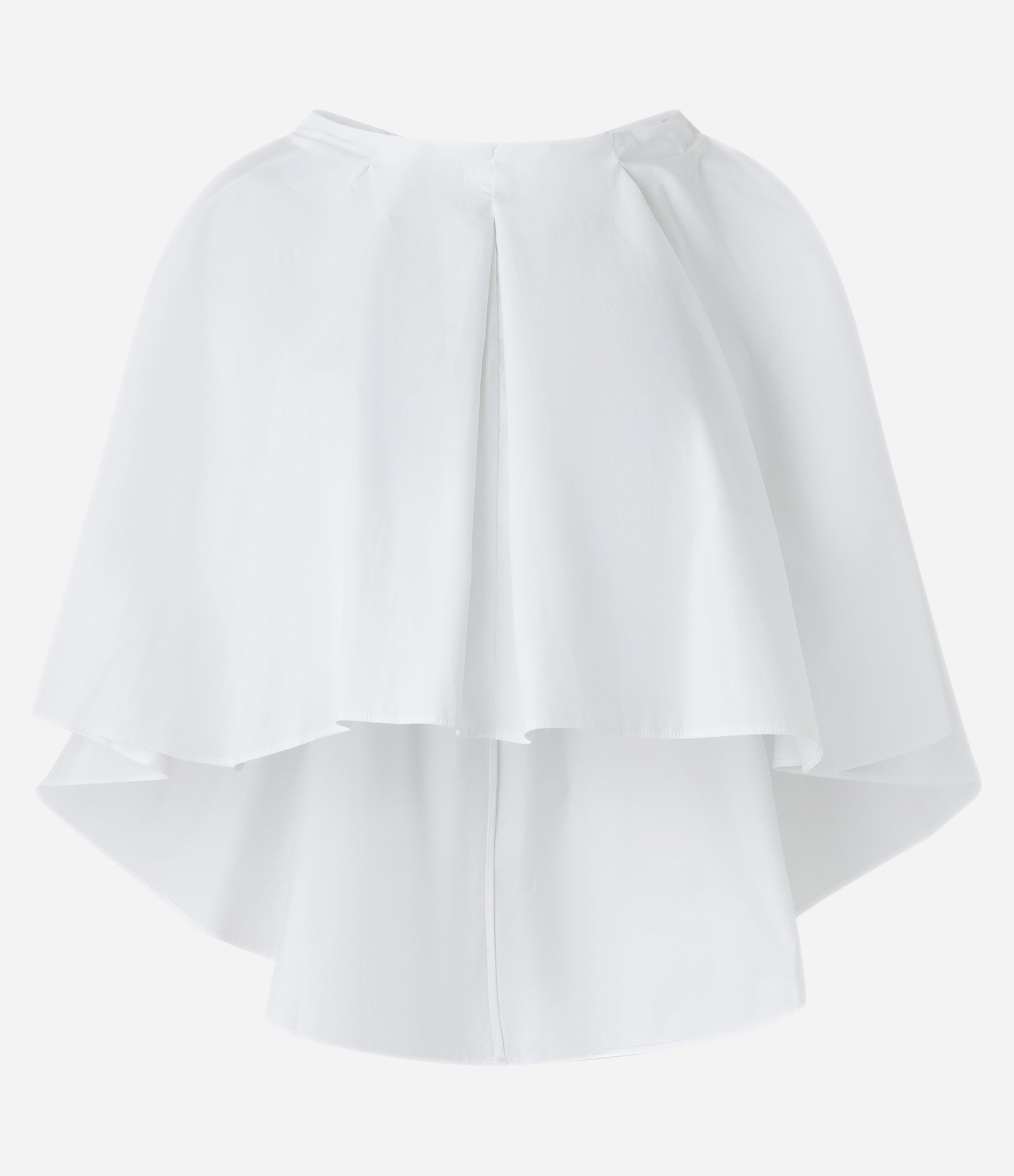 Blusa Tomara que Caia em Tricoline com Prega Frontal e Modelagem Ampla Branco 5