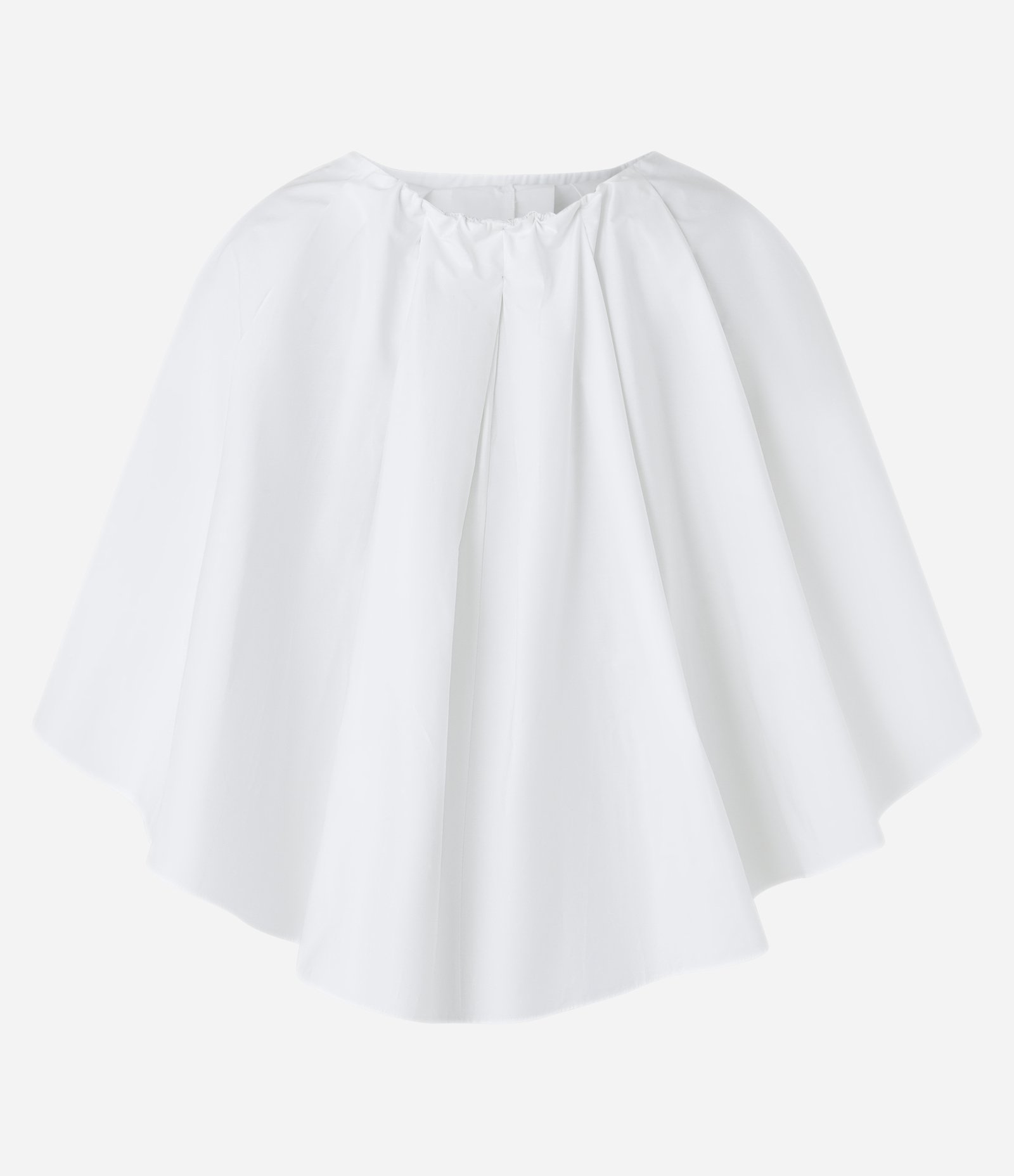 Blusa Tomara que Caia em Tricoline com Prega Frontal e Modelagem Ampla Branco 6