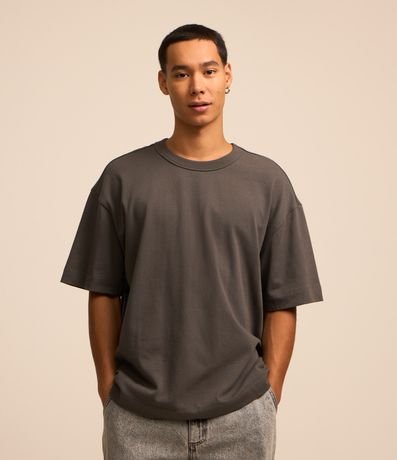 Camiseta Boxy em Algodão com Manga Curta Menor preço em Camiseta Boxy em Algodão com Manga Curta