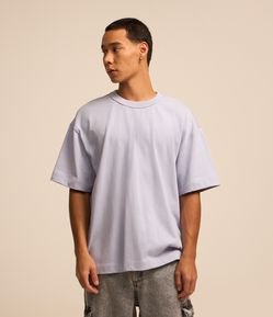 Camiseta Boxy em Algodão com Manga Curta