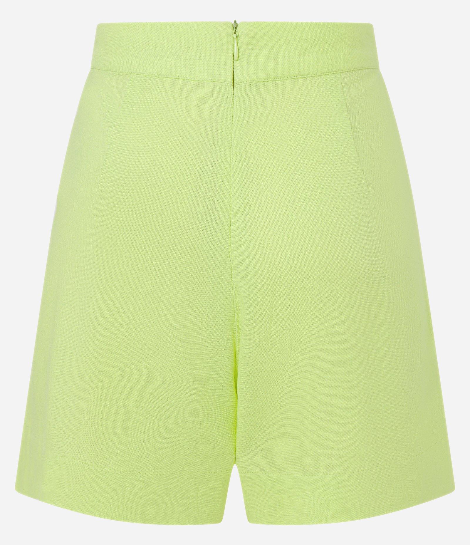 Short Curto em Viscose e Linho com Detalhe de Tiras na Lateral Verde 5