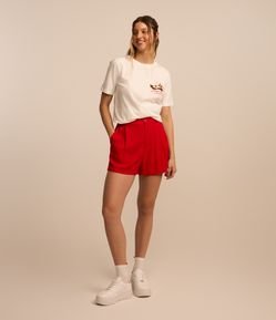 Short Soltinho em Viscose com Textura Maquinetada