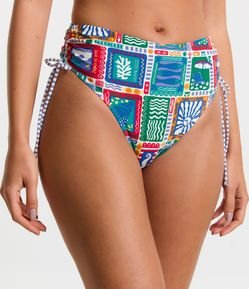 Biquíni Calcinha Hot Pants em Microfibra com Amarração Lateral