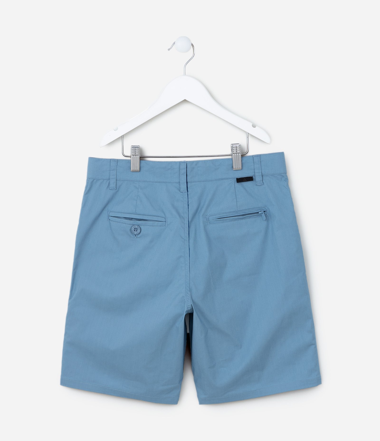 Bermuda Infantil em Sarja com Bolsinhos - Tam 5 a 14 Anos Azul 2