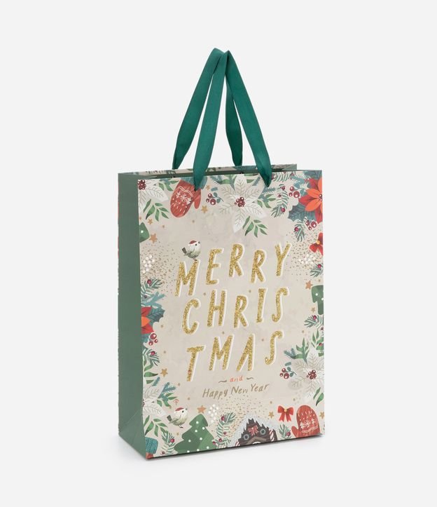 Embalagem de Presente Pequena com Estampa de Natal