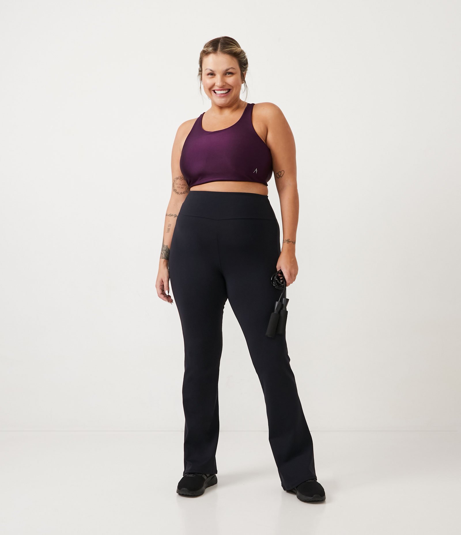 Calça Bailarina Esportiva Curve & Plus Size Preto 1