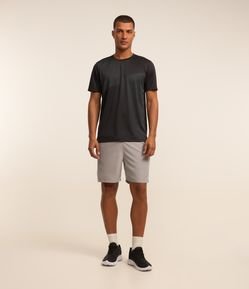 Bermuda Esportiva com Cordão Interno e Lettering Refletivo