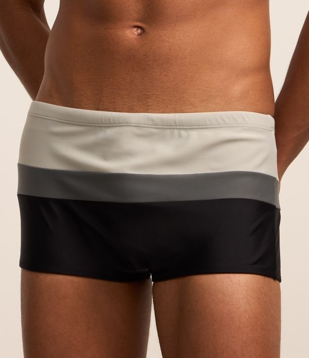 Sunga Boxer em Microfibra com Listras Degradê