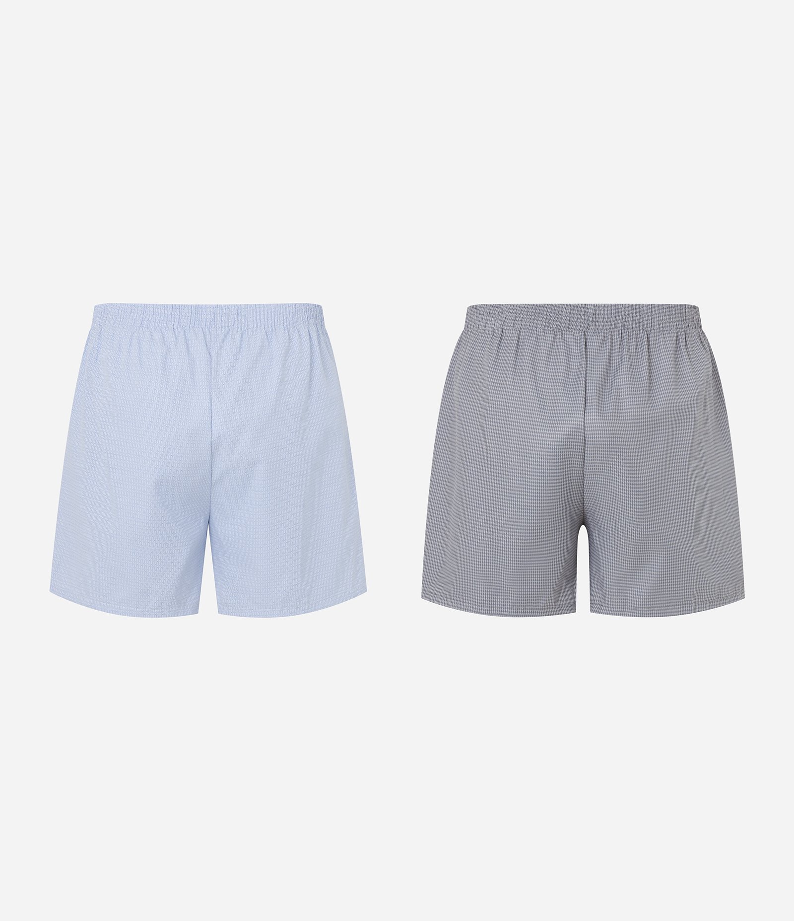 Kit 02 Cuecas Samba Canção em Tecido Maquinetado Cinza e Azul 6