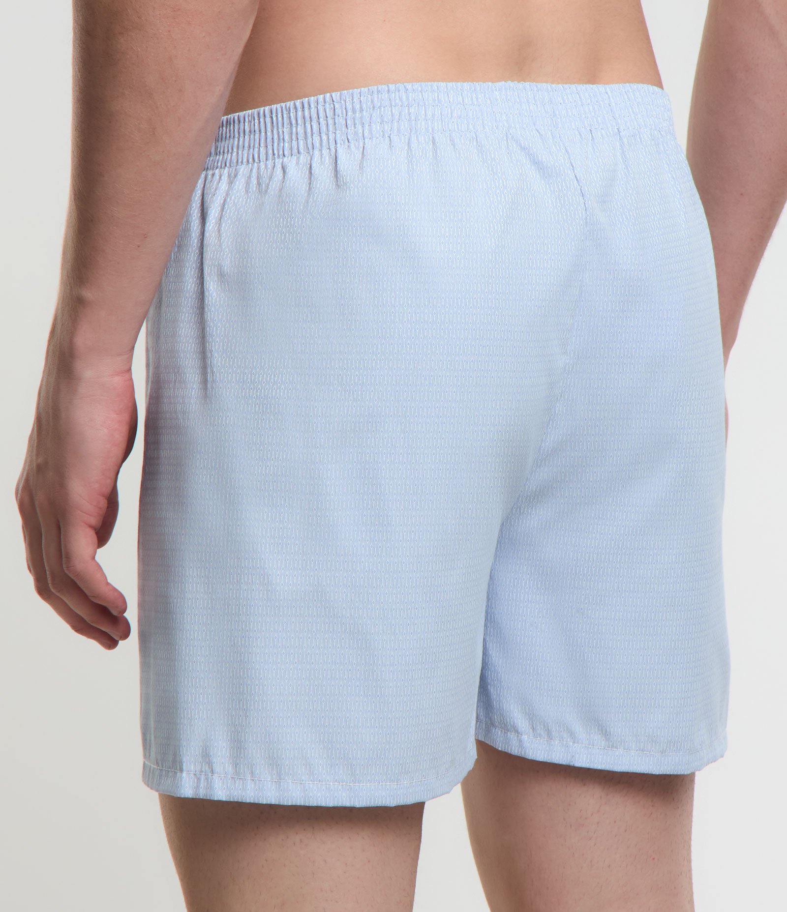 Kit 02 Cuecas Samba Canção em Tecido Maquinetado Cinza e Azul 3