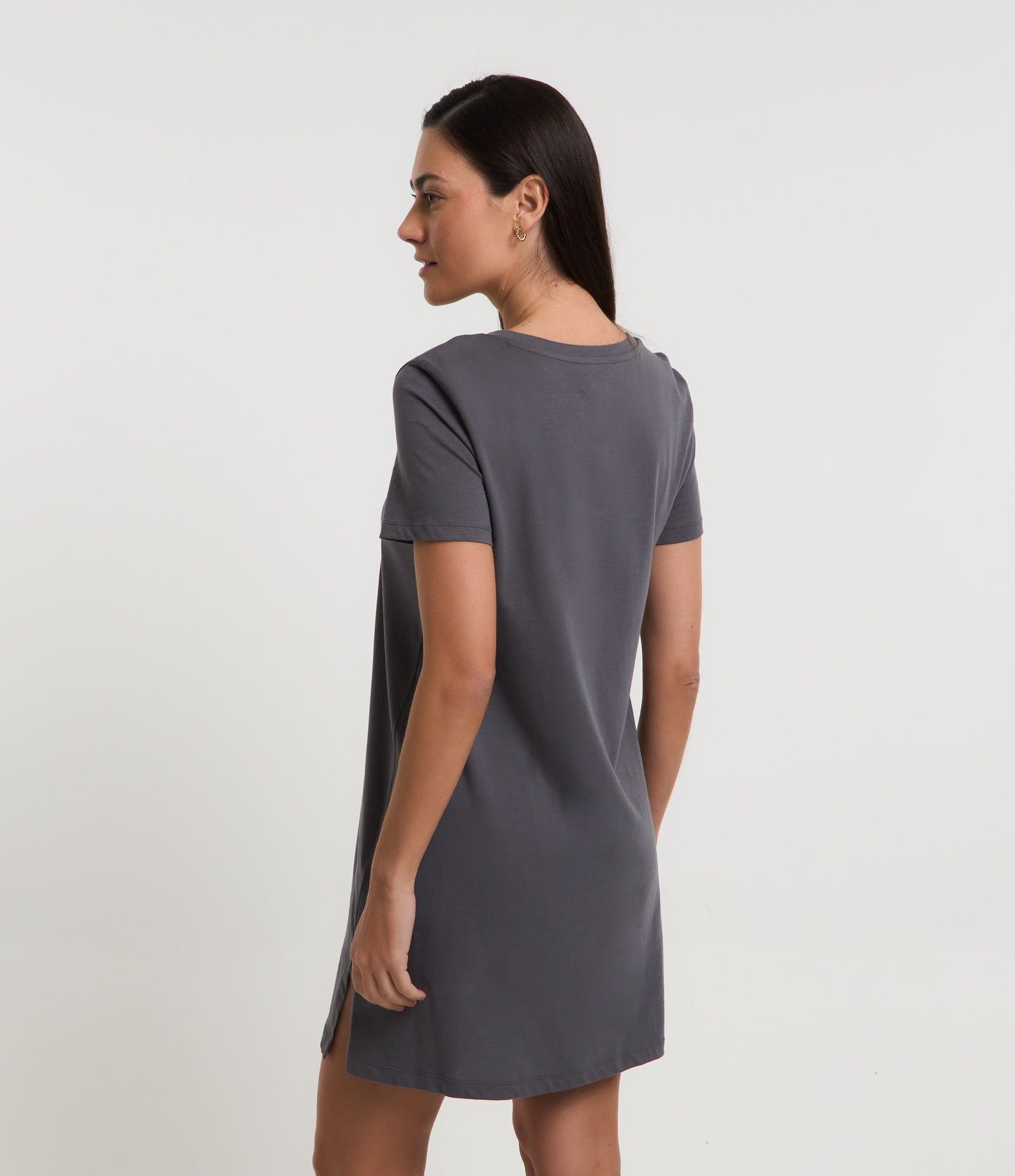 Camisola Curto Estampa Garrafas de Soda Cinza 2