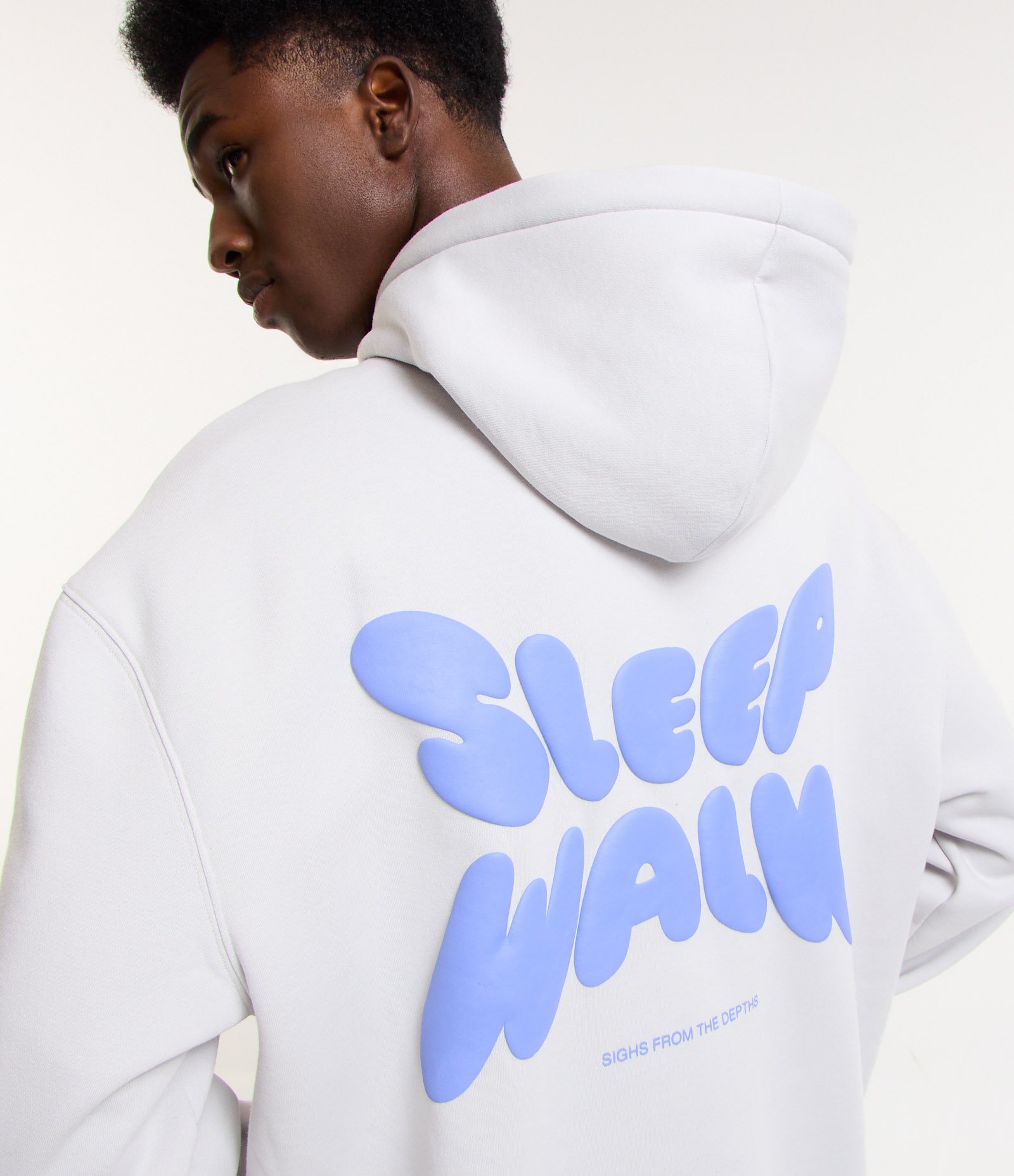Blusão Relaxed em Moletom com Estampa Lettering Sleep Walk Off White 6