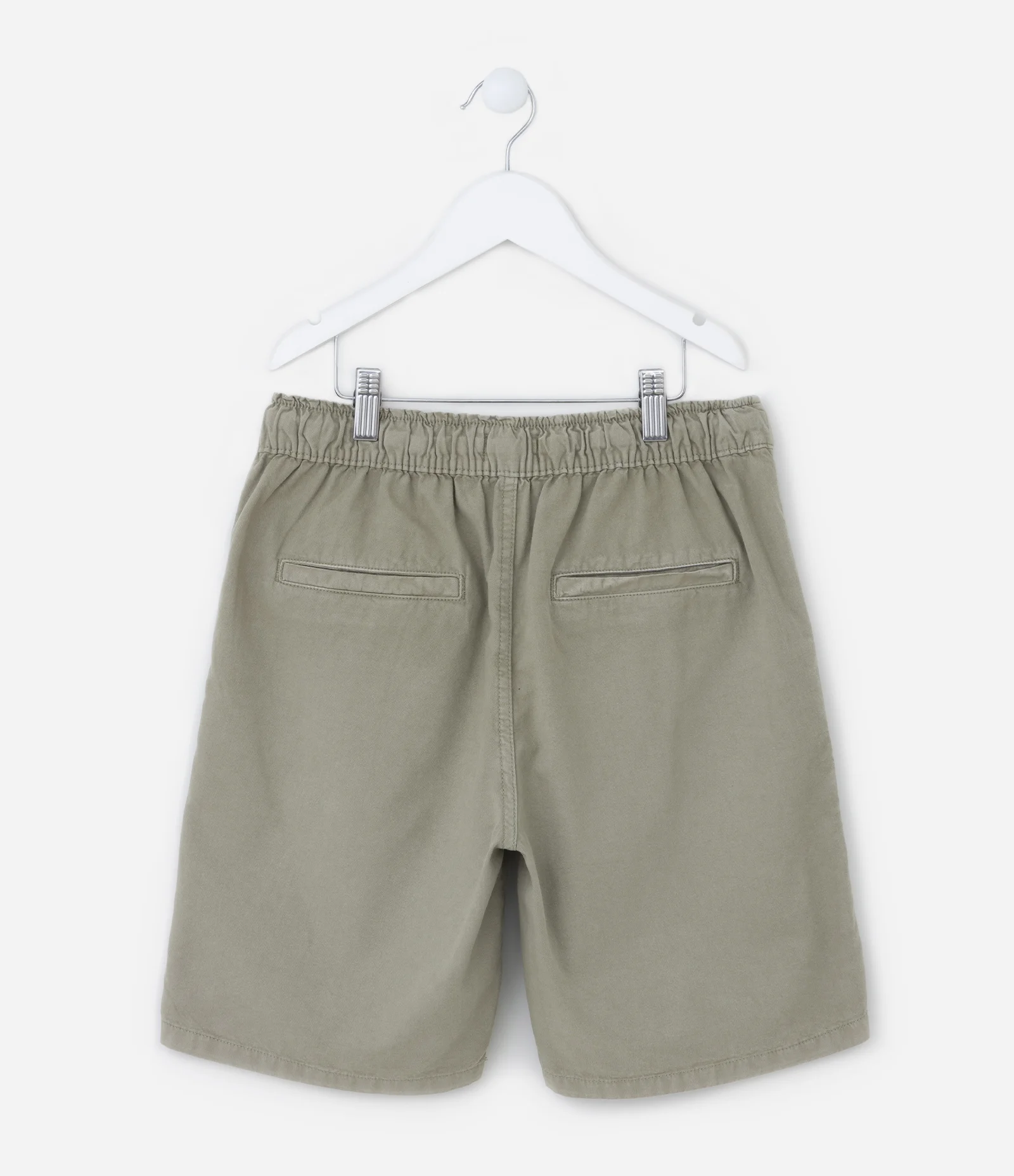 Bermuda Infantil em Sarja com Amarração - Tam 5 a 14 anos Verde Claro 2