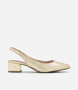 Sapato Slingback em Verniz com Salto Bloco Beira Rio