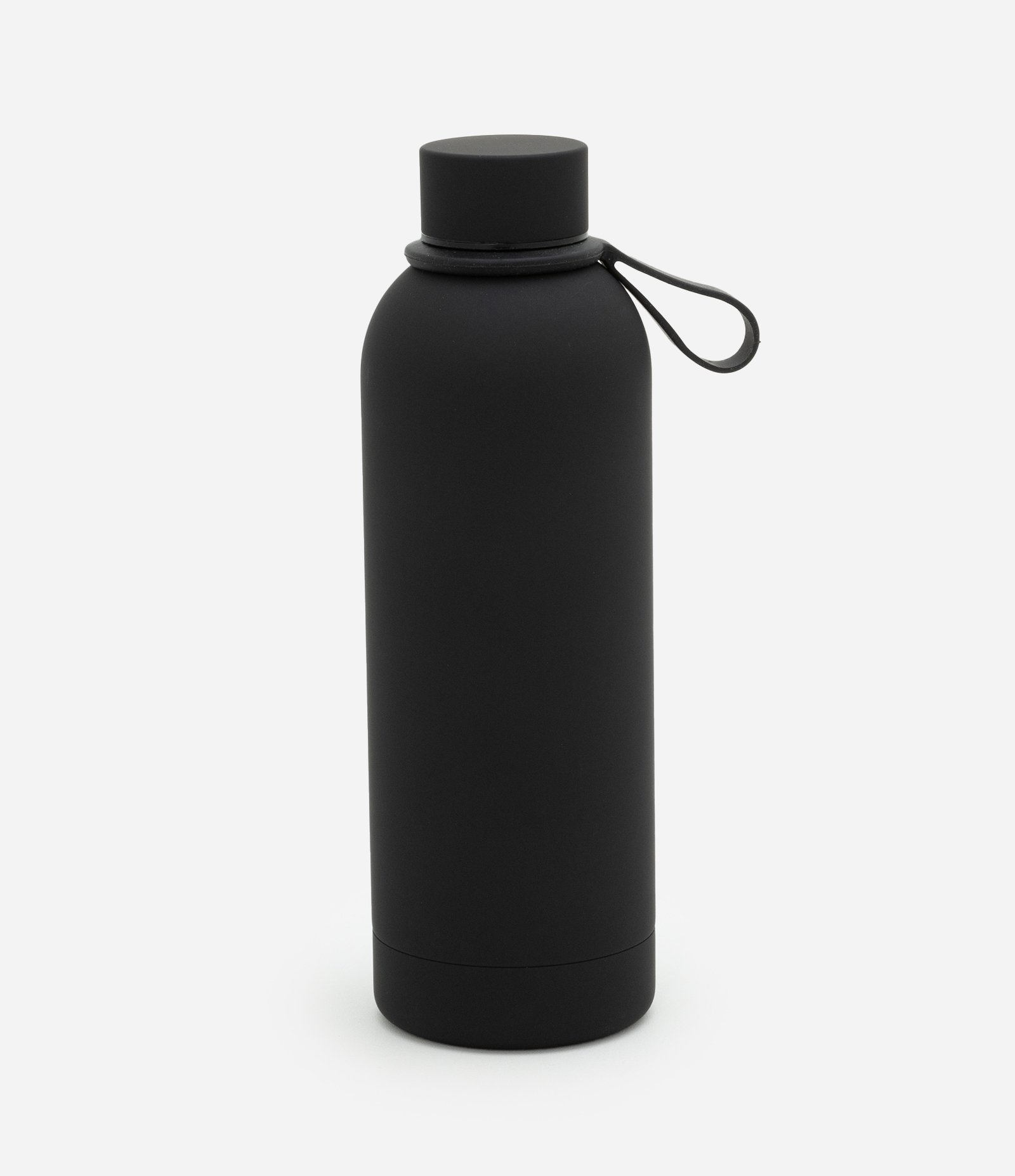 Garrafa Térmica em Metal com Textura Emborrachada Preto 1