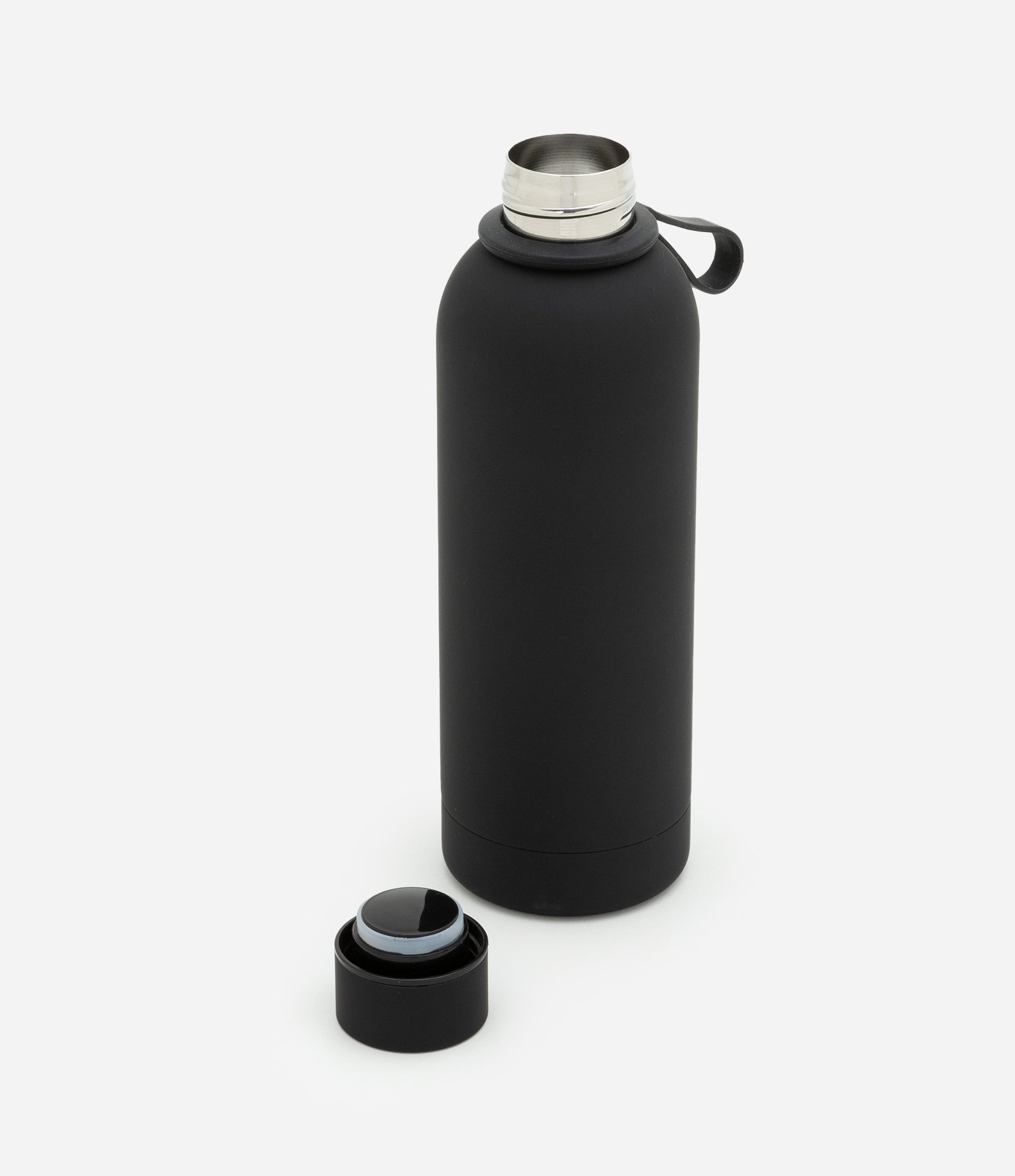 Garrafa Térmica em Metal com Textura Emborrachada Preto 4