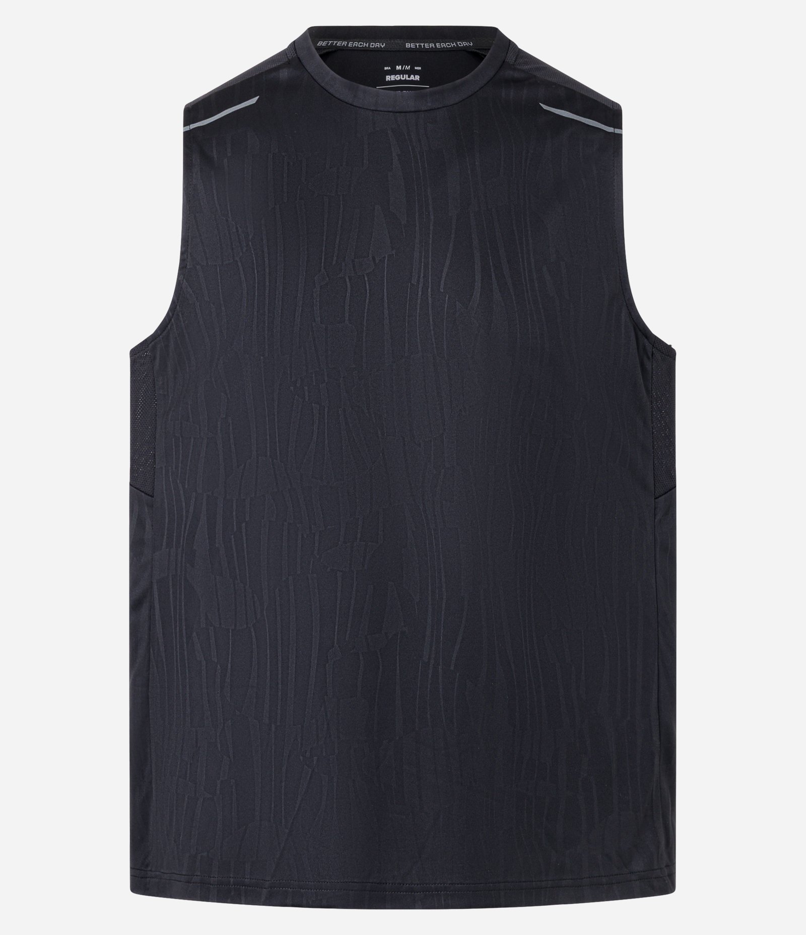 Regata Esportiva com Tecnologia Dry e Estampa Heat Print Preto 5